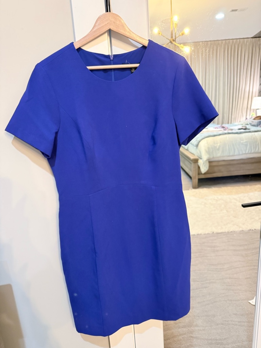 Black Halo Dream Boat Short Sleeve Blue Dress NWT Size 12